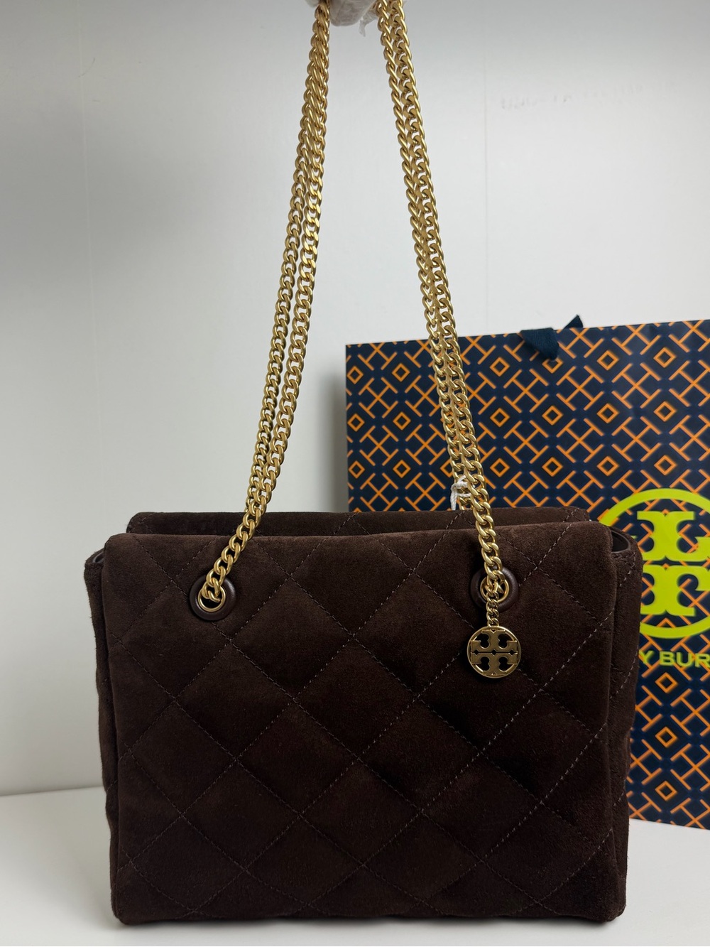 NWT Tory Burch Willa Suede Small Zip Top Tote